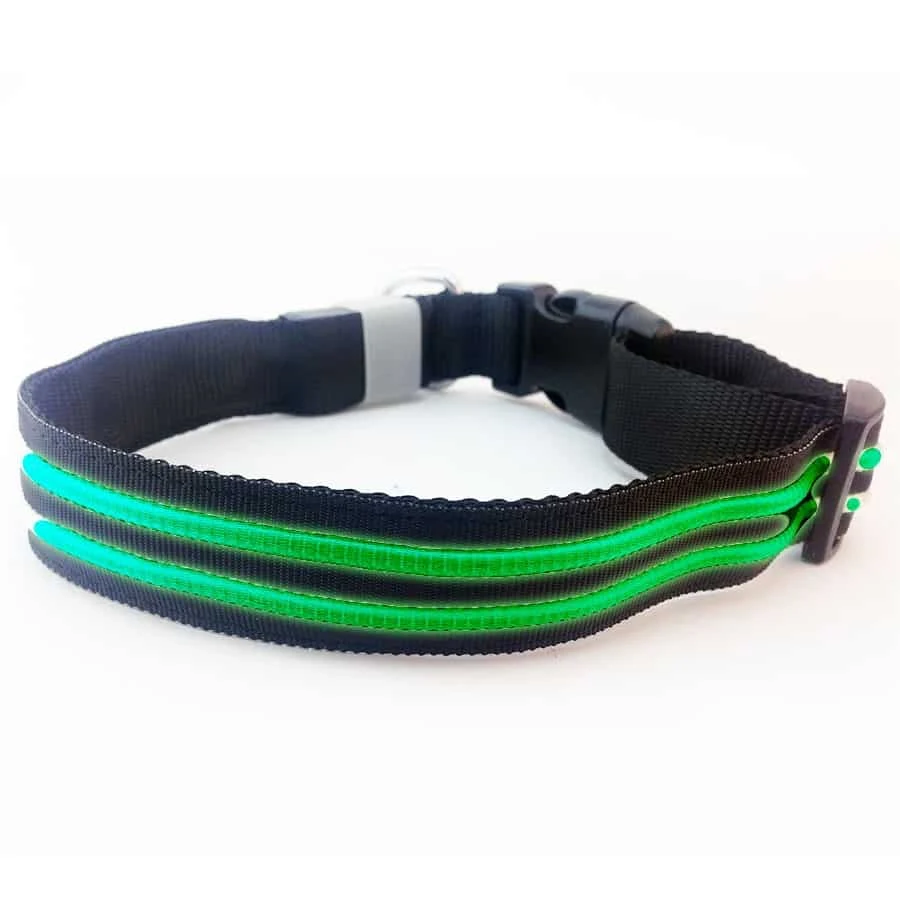 Led Halsband Waterproof Groen - 60cm Hond