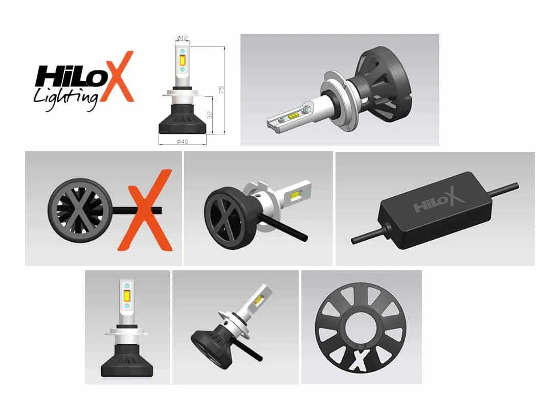 D2S XTR Black LED kit, 5700K, Hilox Evolution, Duo