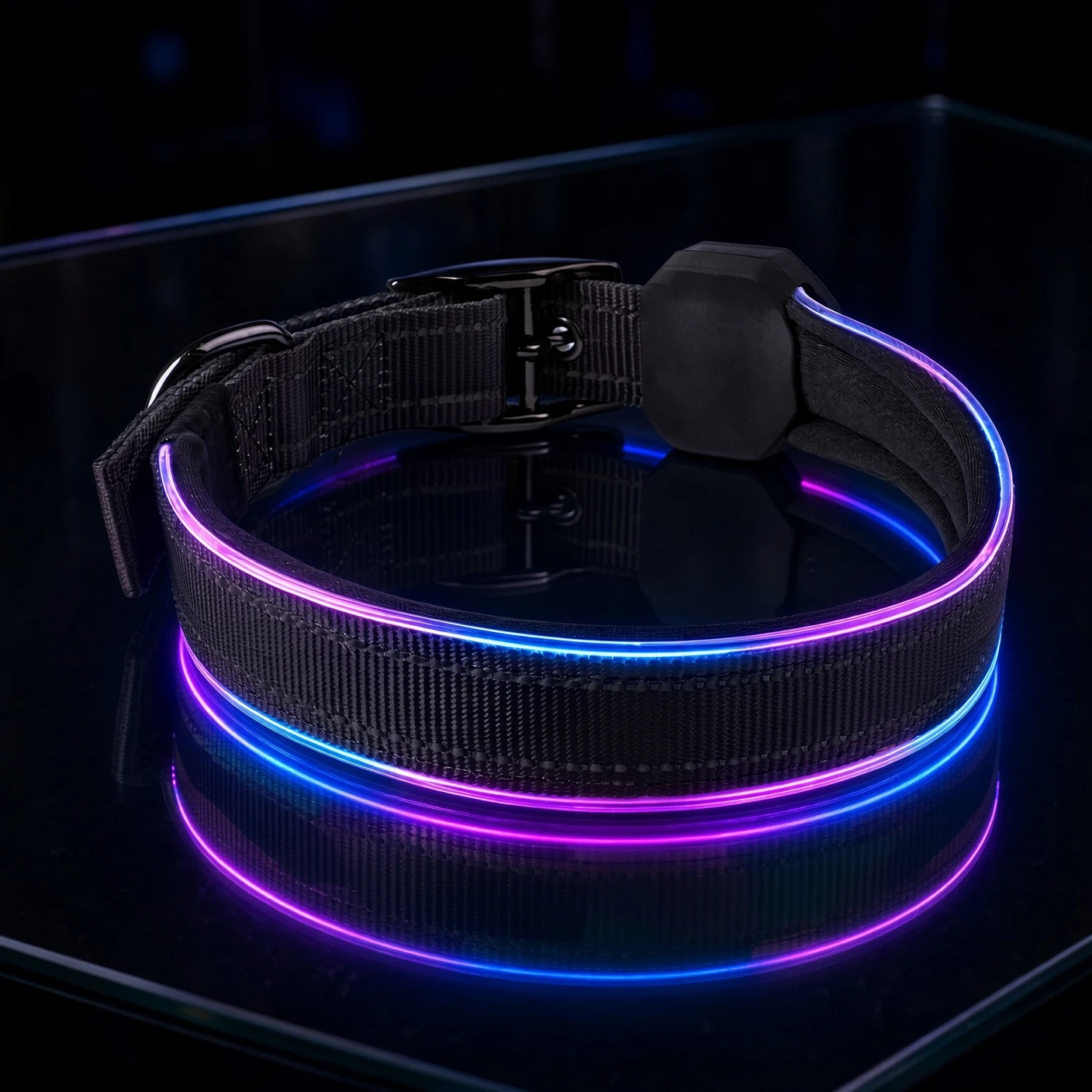 LED Halsband Oplaadbaar Zwart 62-67cm PX3 Hilox