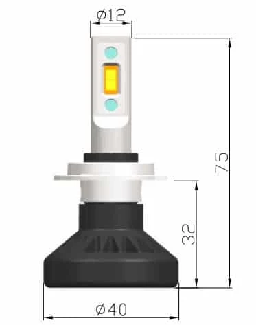 HB3/9005 XTR Black LED kit, 5700K, Hilox Evolution, Solo